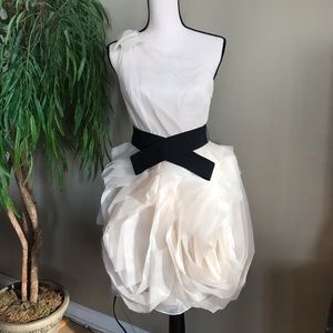 Vera Wang White- one shoulder dress